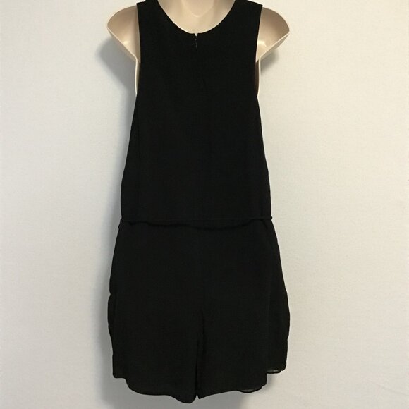 Aritzia Wilfred Black Romper with Tie Belt Size L - Picture 2 of 8